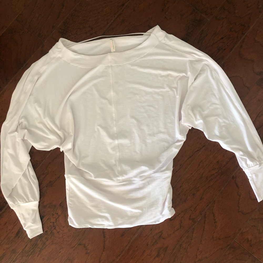 Free people white butterfly athletic top